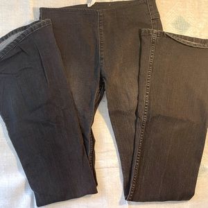 Black Jeans/Jegging with Bootleg and Elastic Waistband